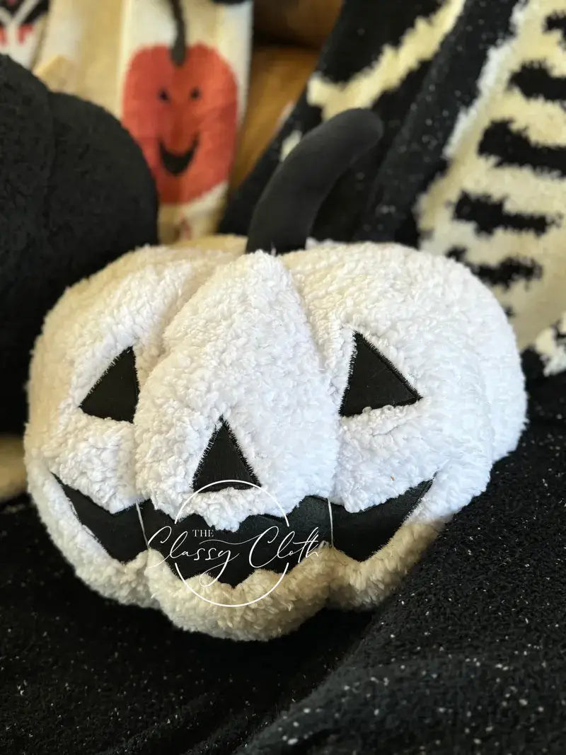 White Pumpkin Sherpa Pillow