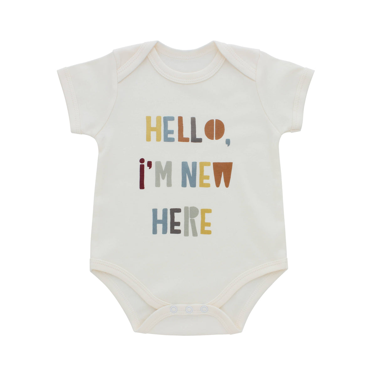 Hello I'm New Here Cotton Onesie: 0-3M