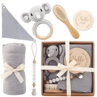 Welcome Baby Gift Box - Charming 6-Piece Set for Newborns: White