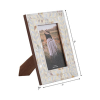 Ivory Wood Mother Of Pearl Inlay Photo Frame