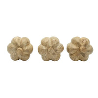Decorative Wood Pumpkin Baubles With Cotton Bag, Set Of 3