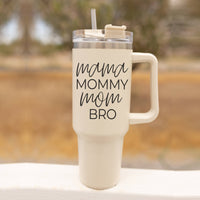 Fall Mug With Lid, Autumn Leaves + Pumpkins Please 40oz Mug: Sweater Weather-Off White