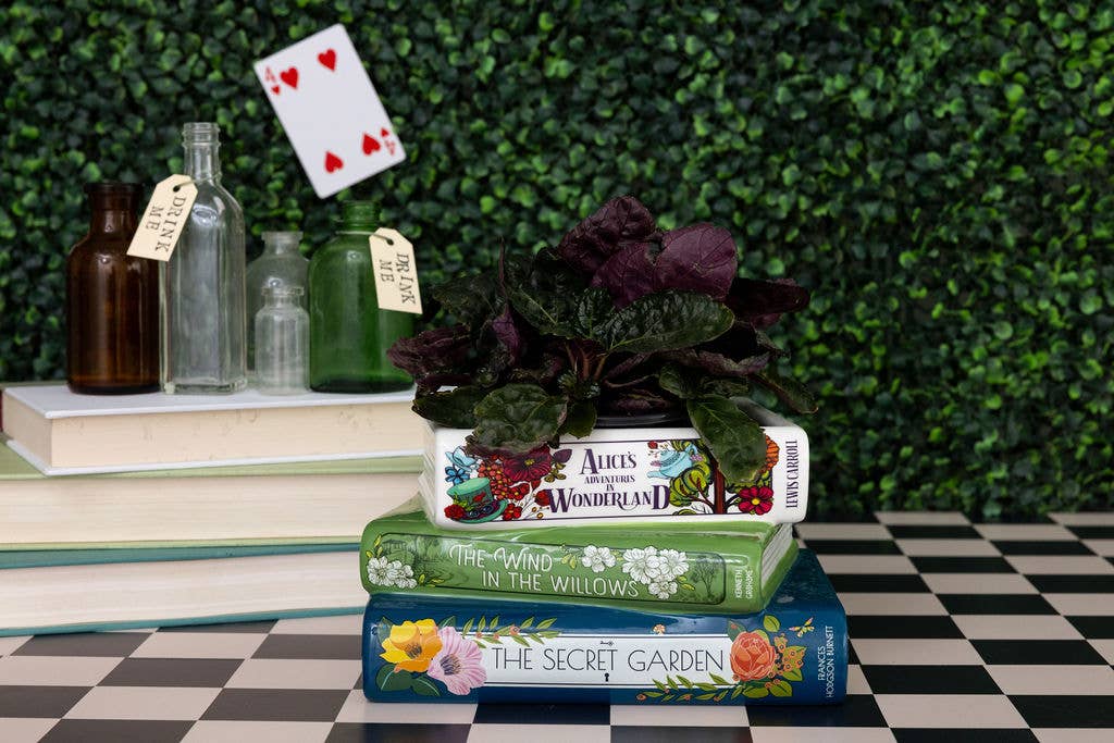 Alice In Wonderland, Wind in the Willows, The Secret Garden Stackable Book Vase