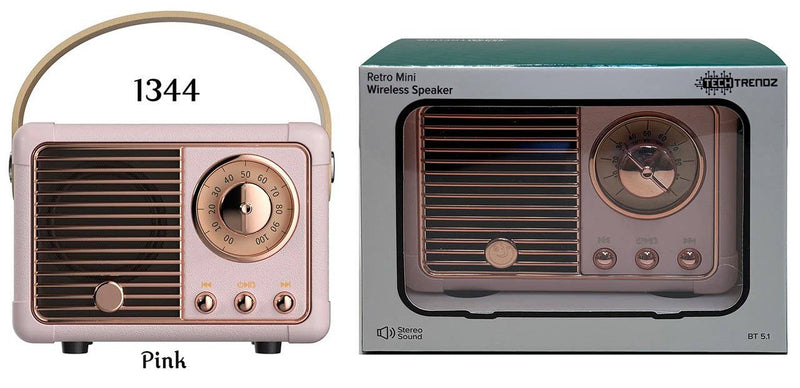 Vintage Bluetooth Speaker: Pink