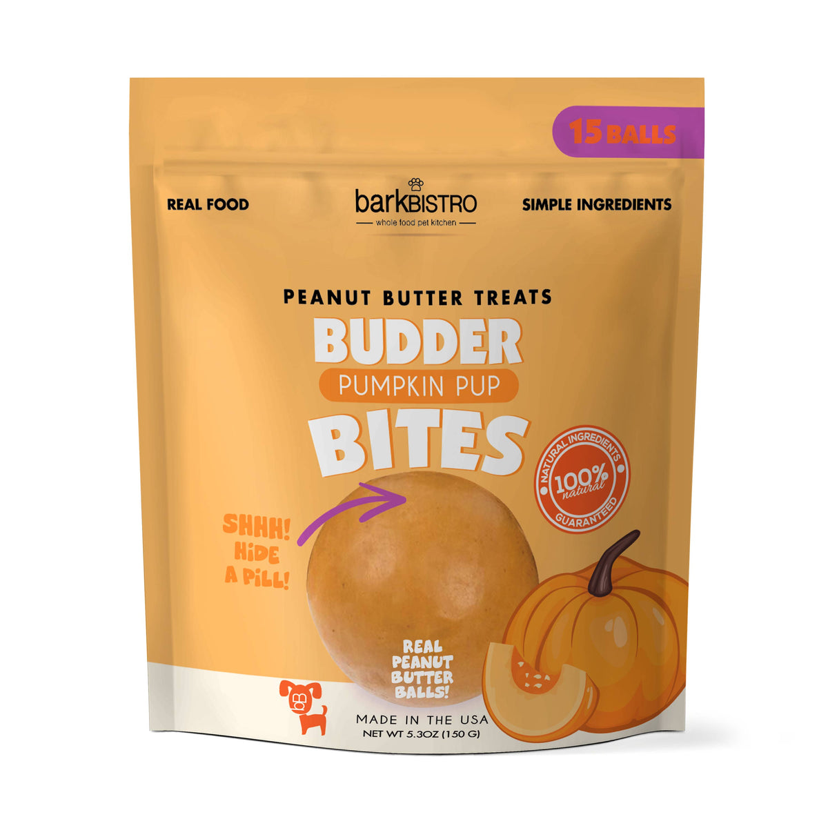 Pumpkin Pup Budder Bites