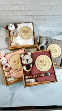 Welcome Baby Gift Box - Charming 6-Piece Set for Newborns: White