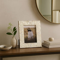 Ivory Wood Mother Of Pearl Inlay Photo Frame