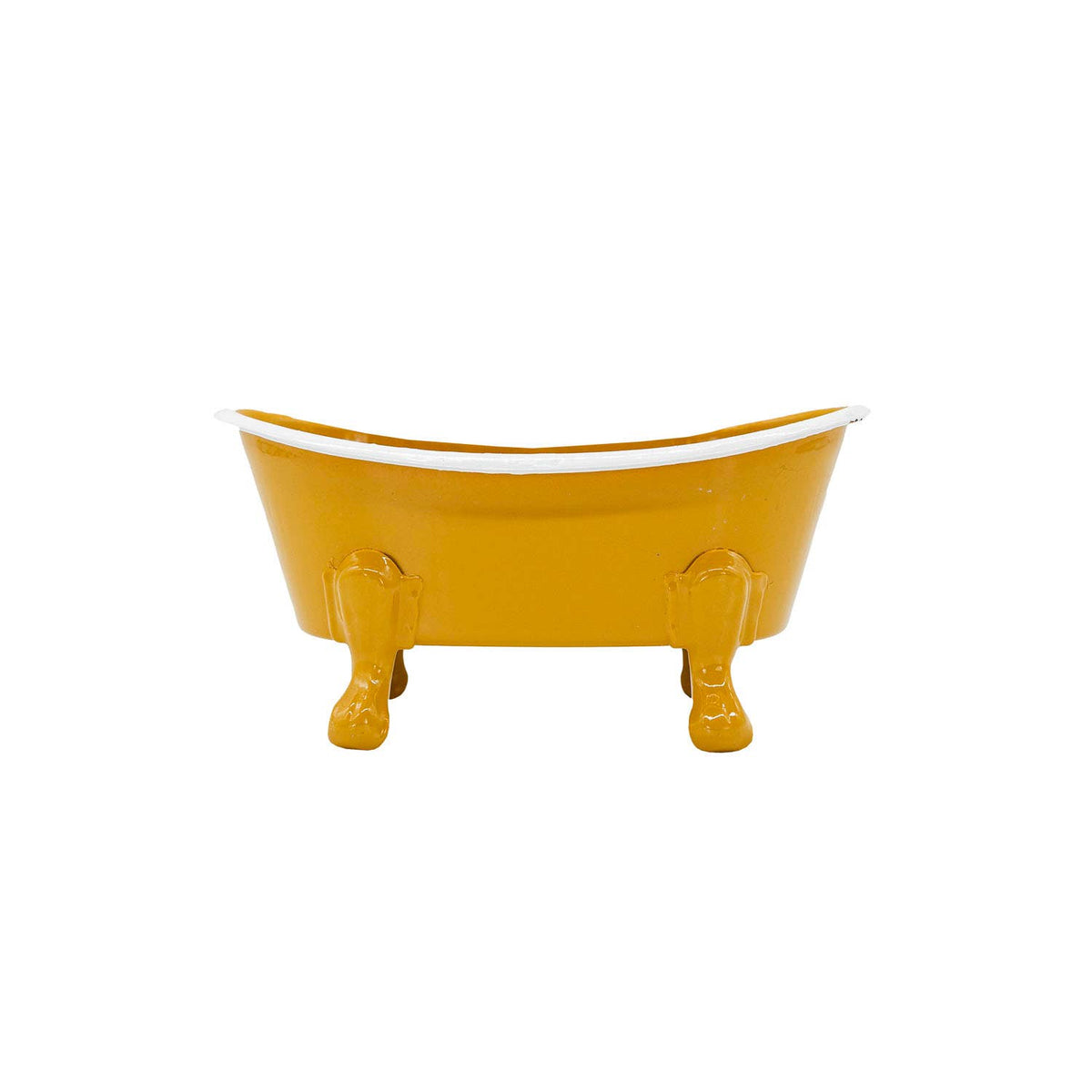 Mustard Enamel Bathtub Metal Soap Dish