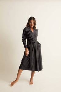 Soft Lounge Robe: Charcoal / Small/Medium