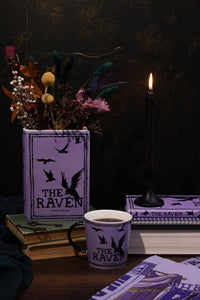 Large Book Vase, The Raven - Purple