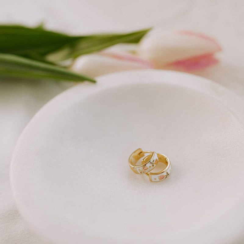 Eloise Tea Cup Hoops: Gold