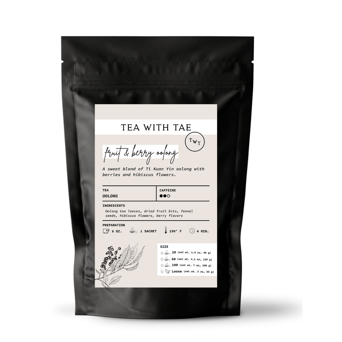 Fruit & Berry Oolong Tea 100 sachet pouch