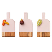 Acacia Heirloom Mini Cheese Board Set of 3 - Pink