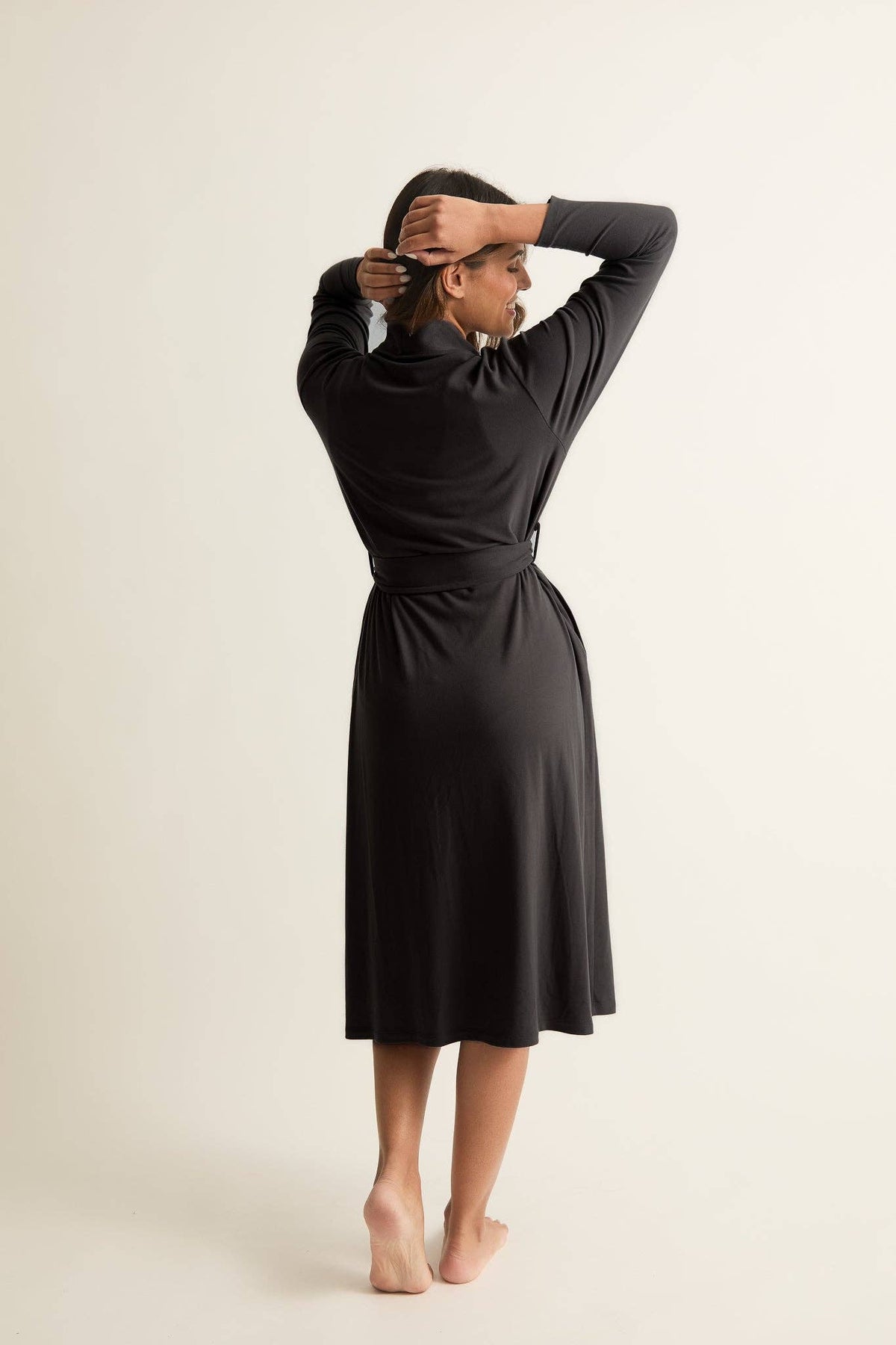 Soft Lounge Robe: Charcoal / Small/Medium
