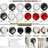Sarcastic Kitchen Decor | Spoon Rest + Wooden Spoon Gift Set: Mom's Kitchen-BLACK / Dark Wood