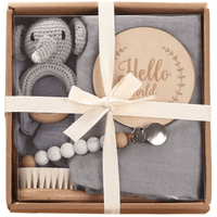 Welcome Baby Gift Box - Charming 6-Piece Set for Newborns: White