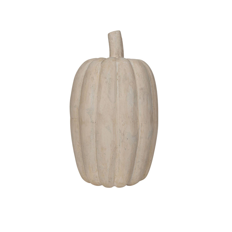 SALE - Moira Cream Paper Mache Pumpkin Fall Decor