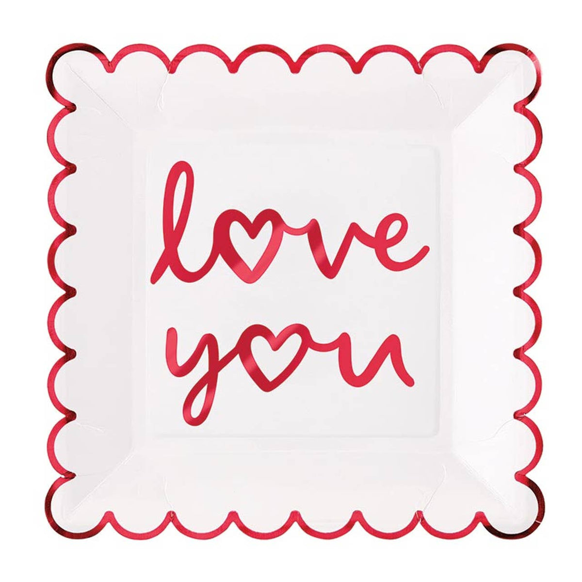 Love You Paper Plates