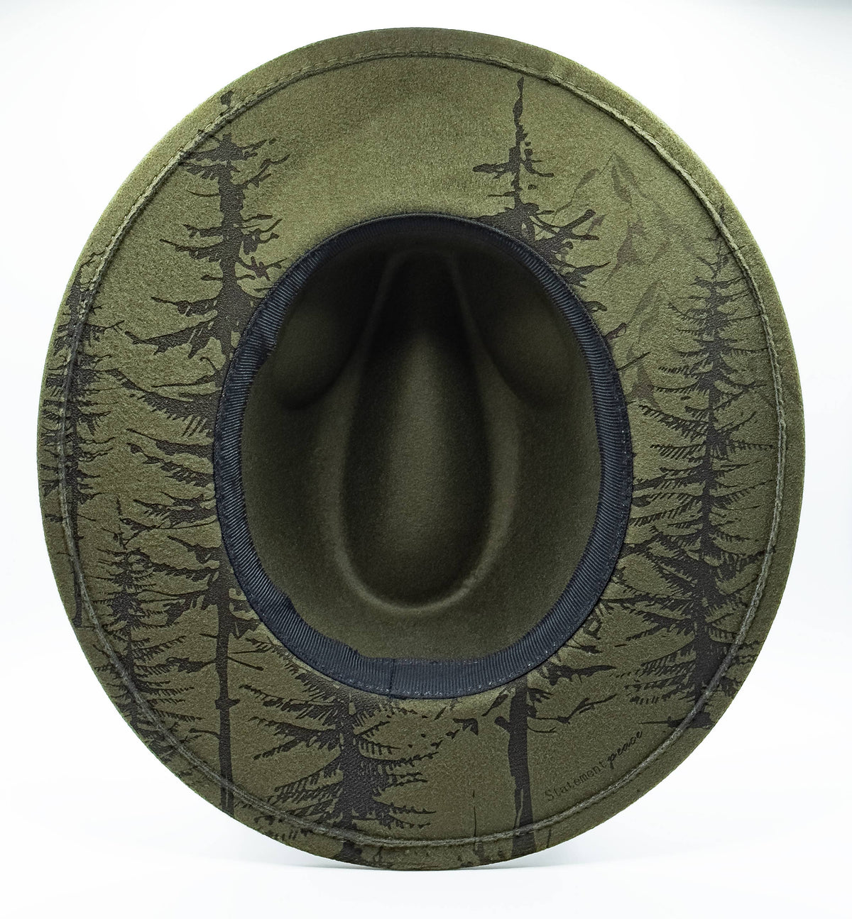 Vegan Pine Tree boho Brim Hat Adjustable