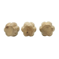 Decorative Wood Pumpkin Baubles With Cotton Bag, Set Of 3