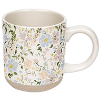 Floral Stoneware Coffee Mug