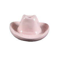 Ceramic Cowboy Hat Hanging Vase 8"