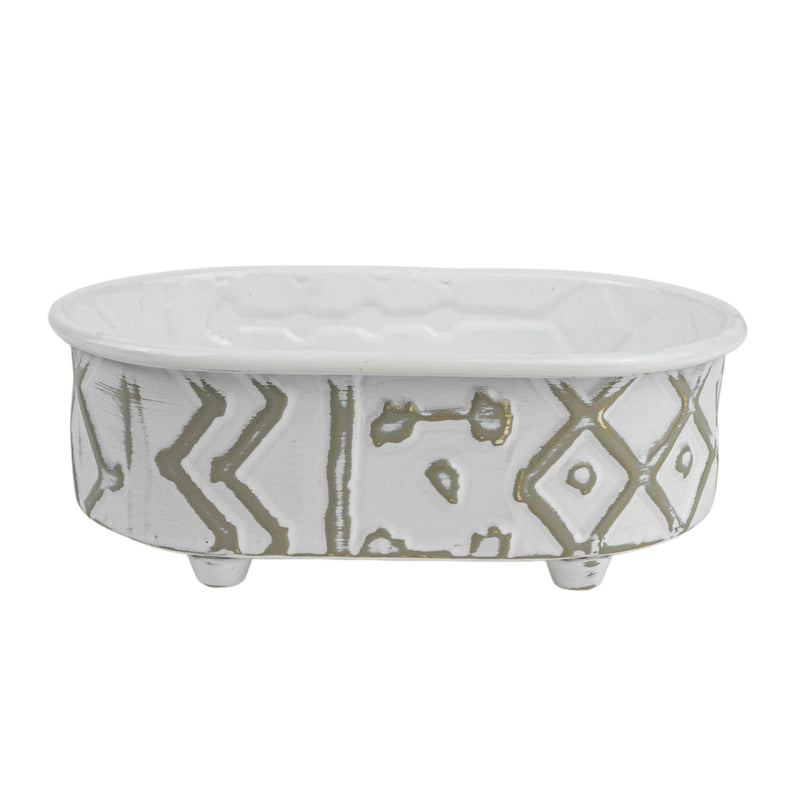 Gray Washed Mini Planter Pot Soap Dish Metal