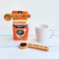 Engraved Coffee Scoop + Bag Clip: Coffee Before Talkie
