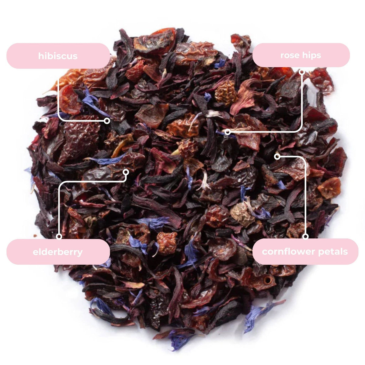 Hibiscus Rose Herbal Mini Tube Gift (5 tea bags)