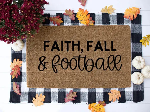 Faith, Fall & Football Doormat