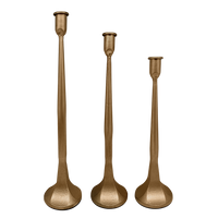 *NEW* Gold Cast Iron Taper Candle Holders, Set of 3