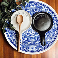 Sarcastic Kitchen Decor | Spoon Rest + Wooden Spoon Gift Set: Mom's Kitchen-BLACK / Dark Wood
