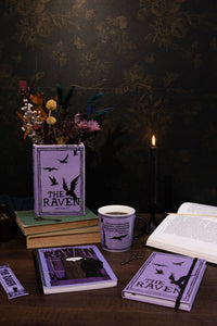 Large Book Vase, The Raven - Purple