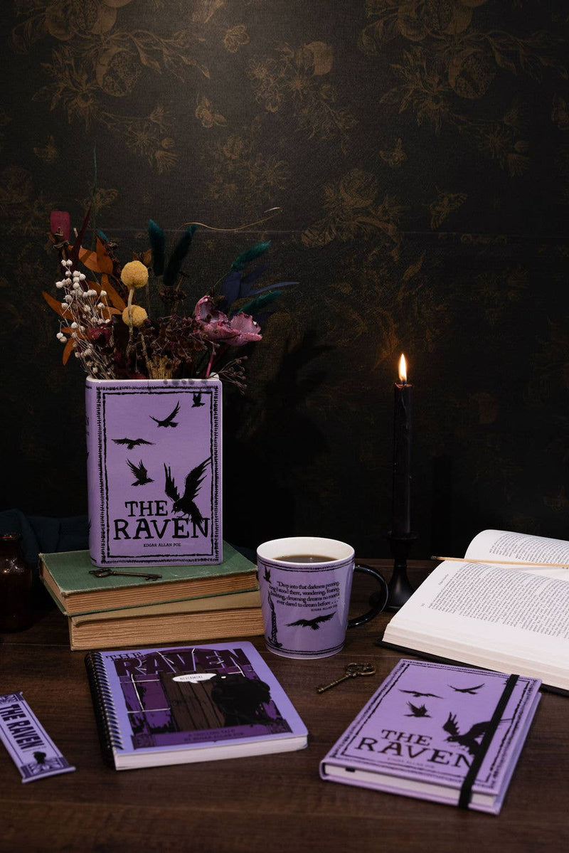 Large Book Vase, The Raven - Purple