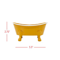 Mustard Enamel Bathtub Metal Soap Dish
