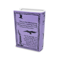 Large Book Vase, The Raven - Purple
