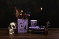 Large Book Vase, The Raven - Purple
