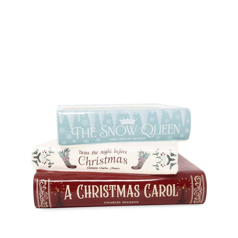 A Christmas Carol Stacked Book Planter
