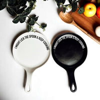 Sarcastic Kitchen Decor | Spoon Rest + Wooden Spoon Gift Set: Mom's Kitchen-BLACK / Dark Wood