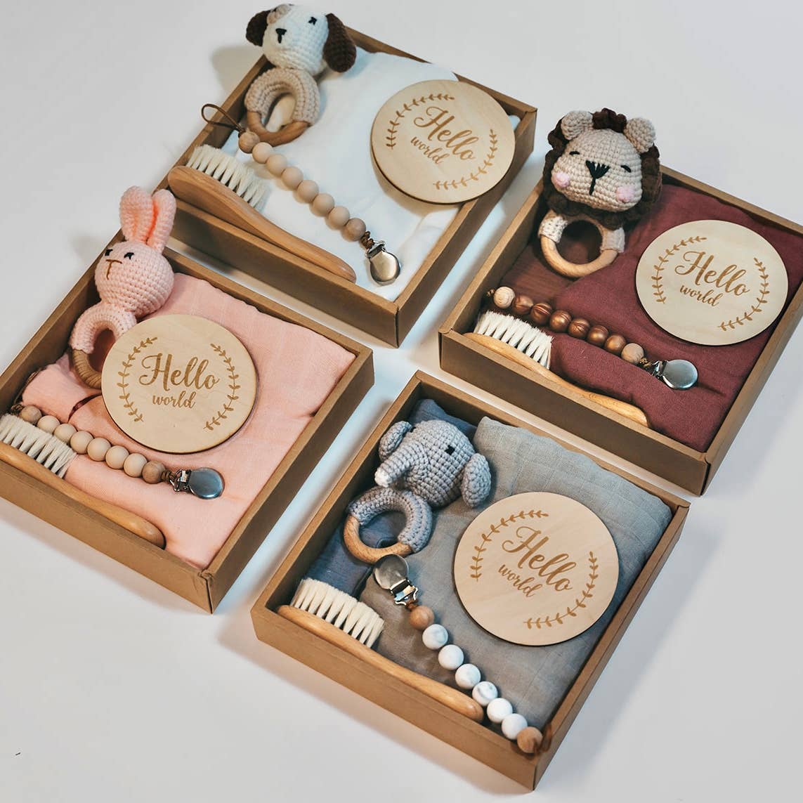 Welcome Baby Gift Box - Charming 6-Piece Set for Newborns: White