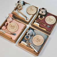 Welcome Baby Gift Box - Charming 6-Piece Set for Newborns: White
