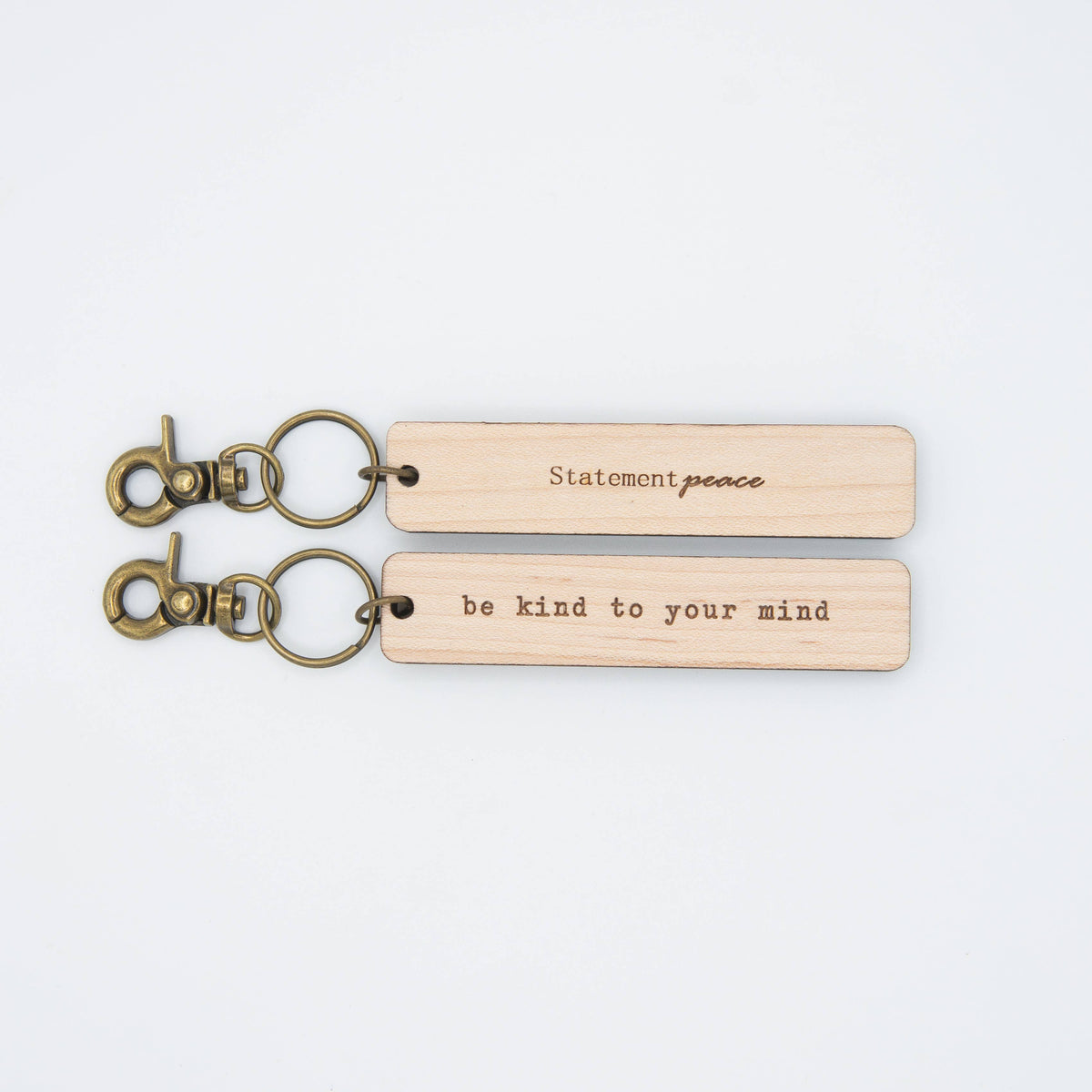 Wooden Be Kind Keychain