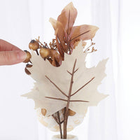 14" Artificial Fall Harvest Creamy Off White Pumpkin Pick