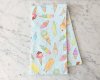 Ice Cream & Popsicle Tea Towel -  Summer  Kitchen Decor