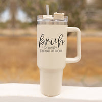 Fall Mug With Lid, Autumn Leaves + Pumpkins Please 40oz Mug: Sweater Weather-Off White