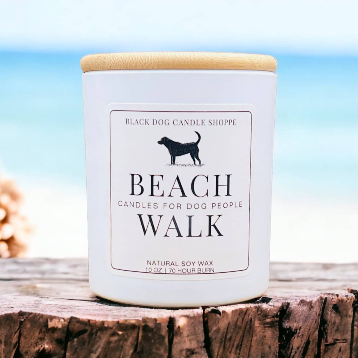 Beach Walk candle for dog people