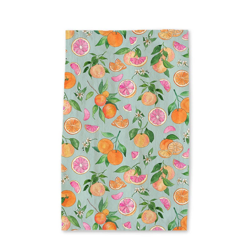 Grapefruit & Oranges Tea Towel   Summer Fruit Kitchen Decor