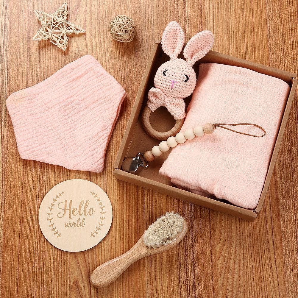 Welcome Baby Gift Box - Charming 6-Piece Set for Newborns: White